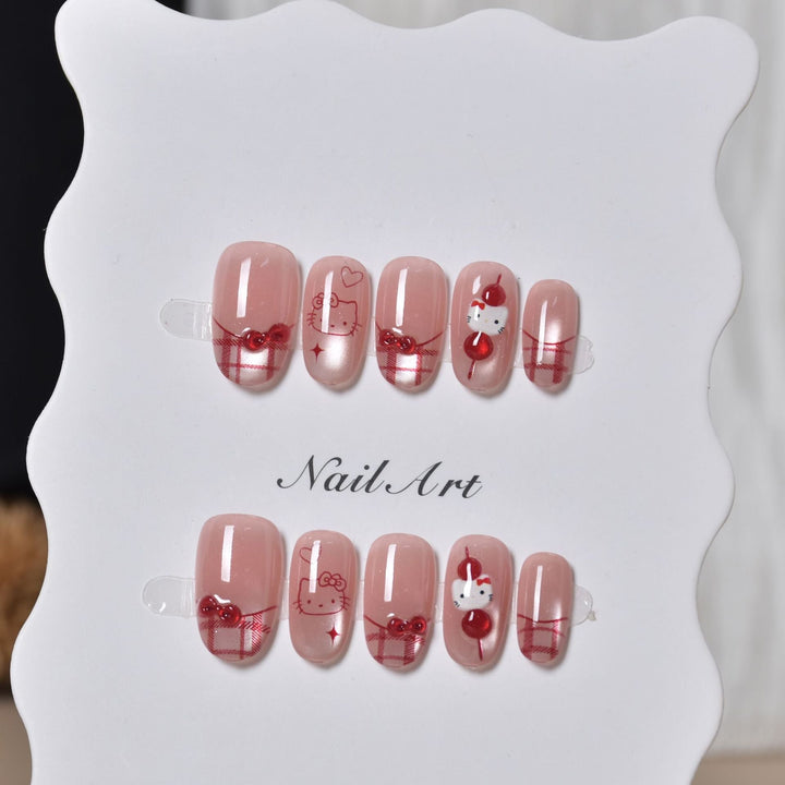 Whimsical Character Press-On Nail Art Kalsten
