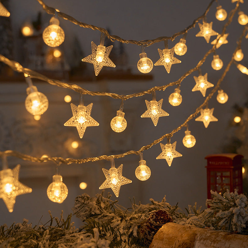 Decorative Snowflake LED String Lights Battery Powered Indoor Outdoor Fairy Kalsten
