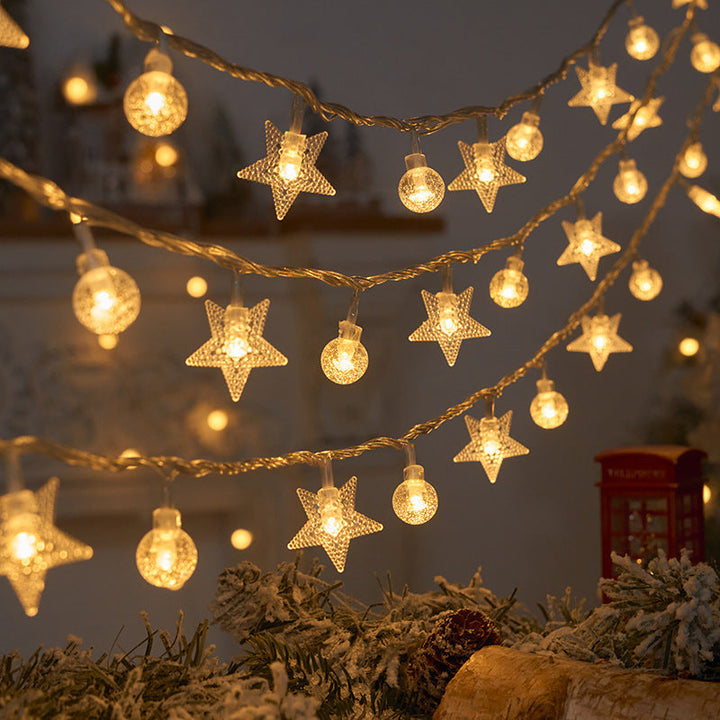Decorative Snowflake LED String Lights Battery Powered Indoor Outdoor Fairy Kalsten
