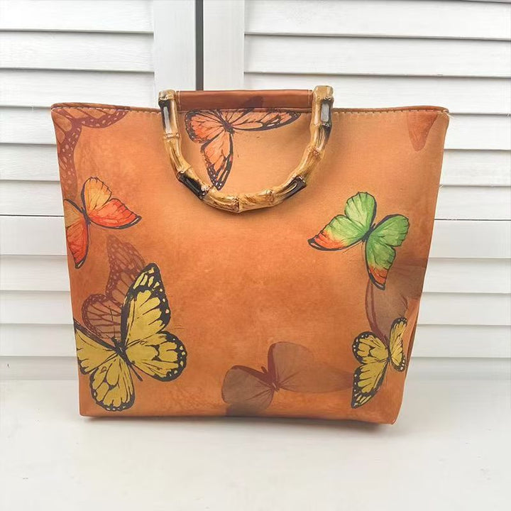 Elegant bag with bamboo handles Kalsten