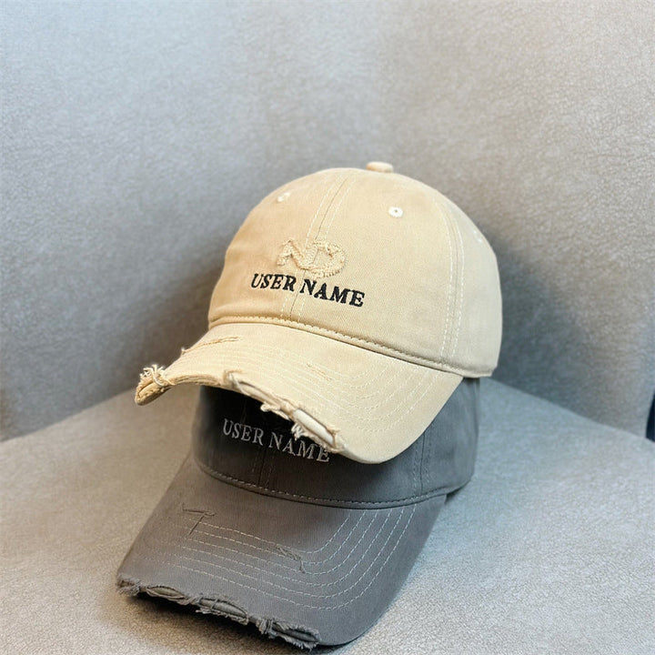 Women's Distressed Casual Adjustable Baseball Cap Kalsten
