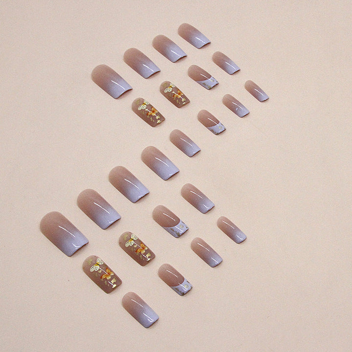 Floral Embellished Press-On Nail Set Kalsten