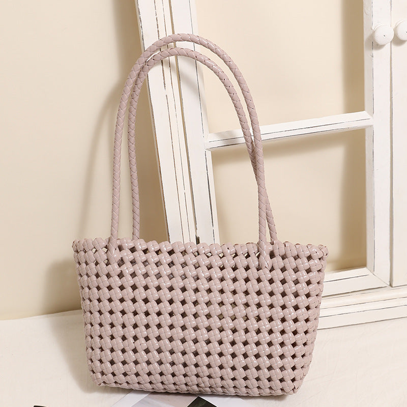 Braided Beach Bag with Practical Folding Mechanism Kalsten