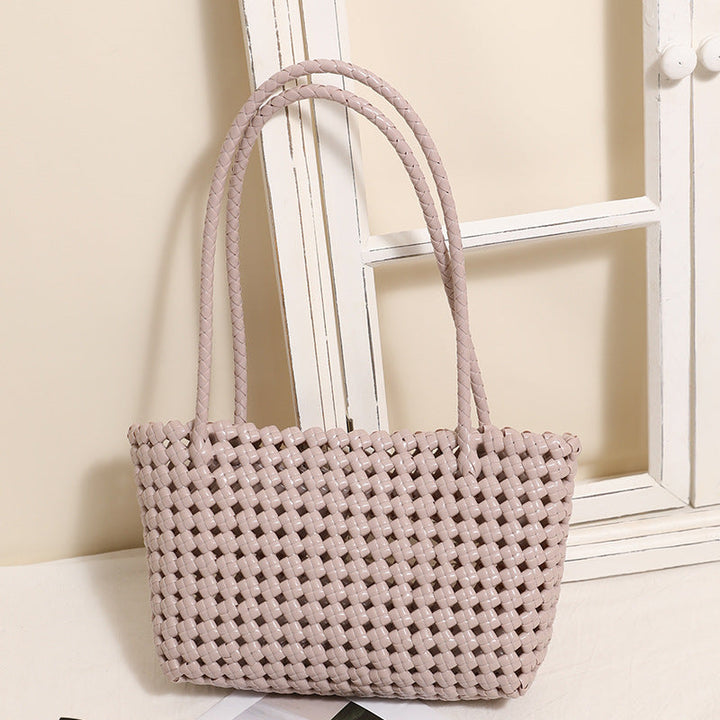 Braided Beach Bag with Practical Folding Mechanism Kalsten