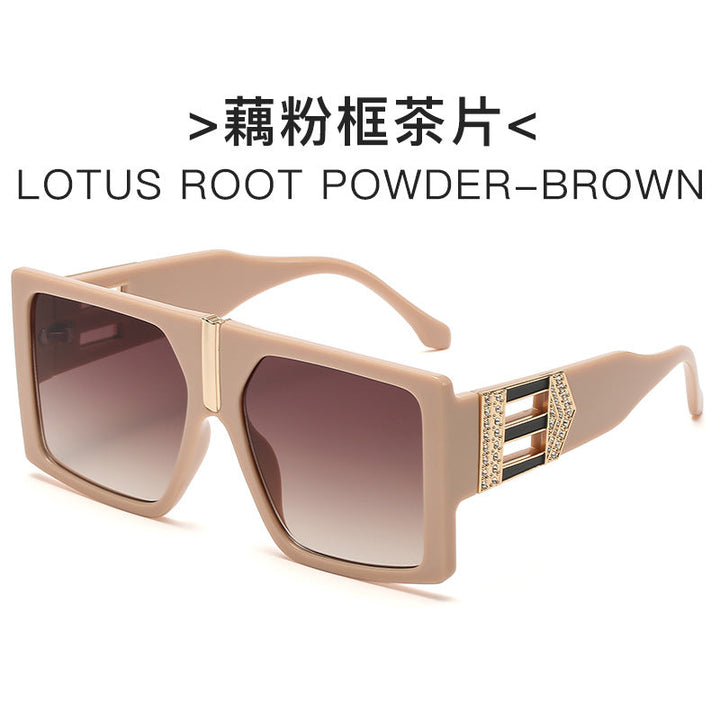 Ladies elegant rectangular sunglasses with glamorous embellishments Kalsten