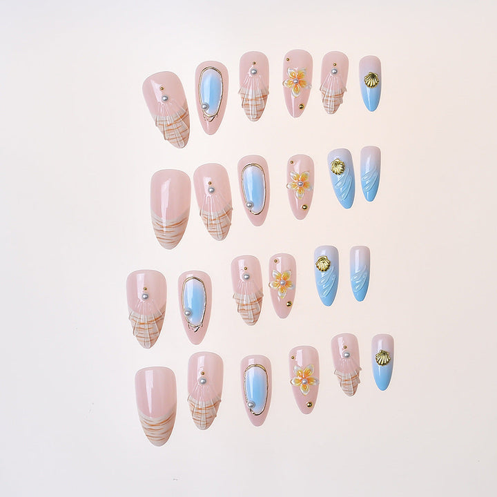 Artistic Seashell-Themed Press-On Nail Collection Kalsten
