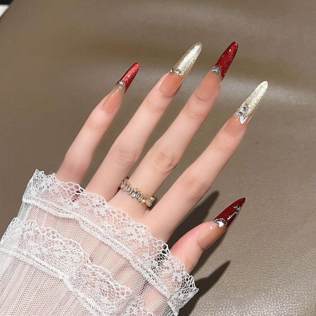 Premium Decorative Stiletto Press-On Nails Kalsten