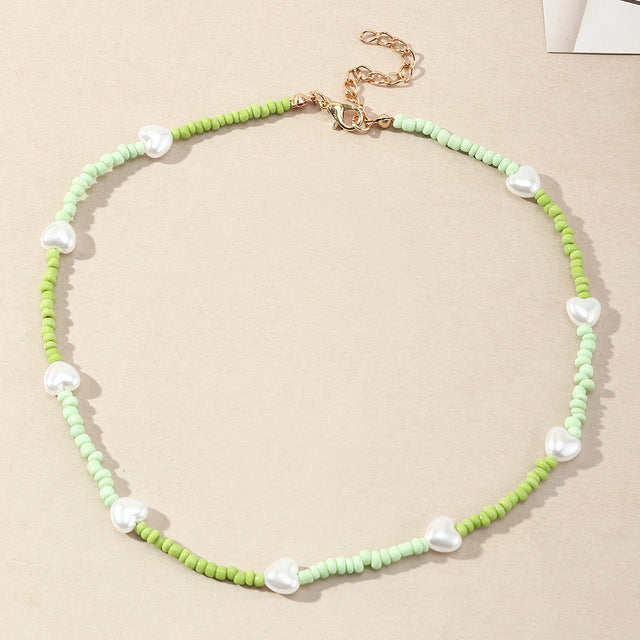 Pearl and Beaded Choker Necklace Kalsten