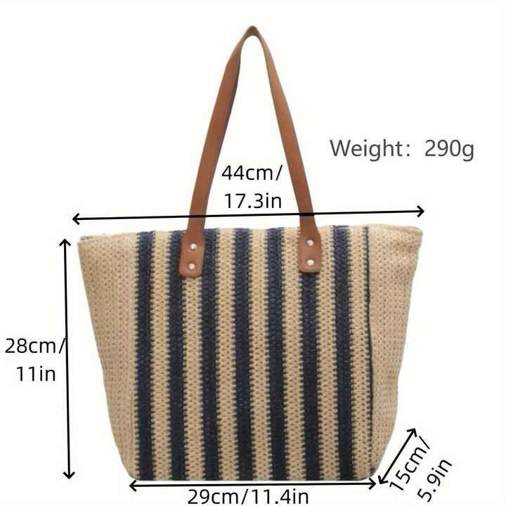 Spacious shopping bag with elegant leather handles Kalsten