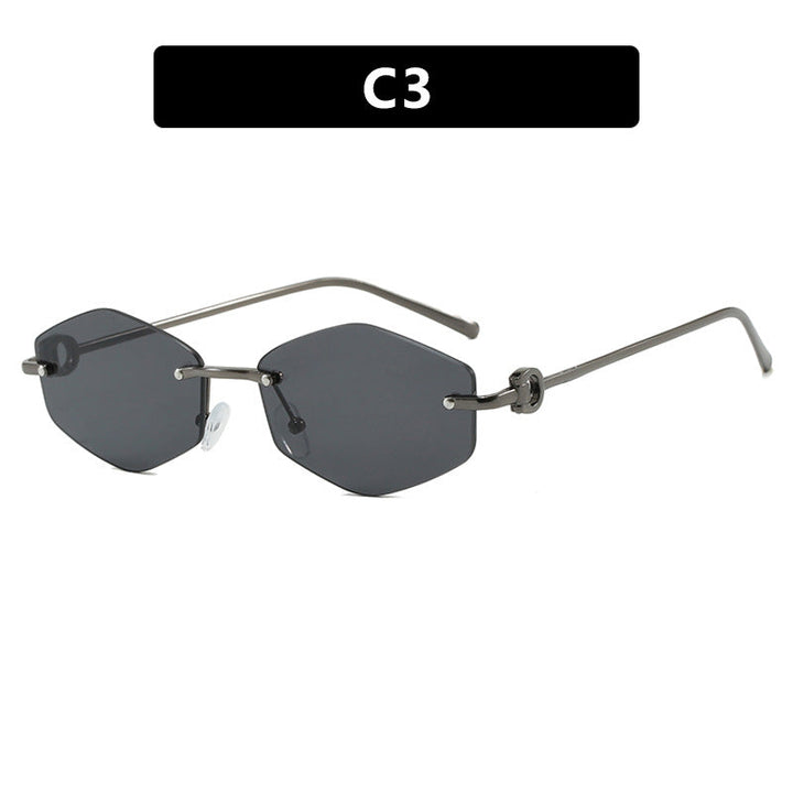 Women's fashionable sunglasses with hexagonal frame and luxurious accents Kalsten