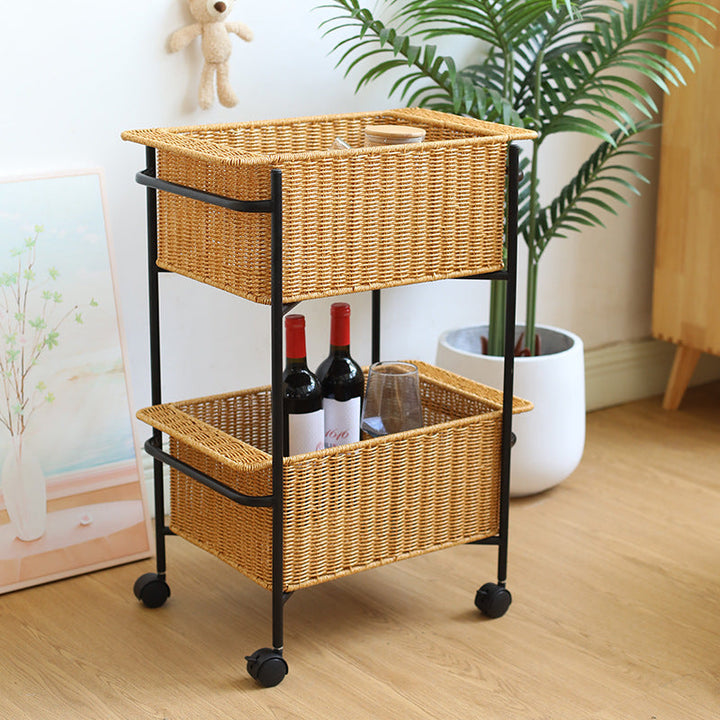 Unisex Rectangular Storage Basket made of high-quality wicker Kalsten