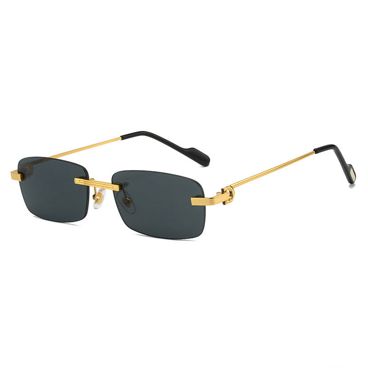 Women's fashionable rectangular sunglasses with delicate metal frame Kalsten