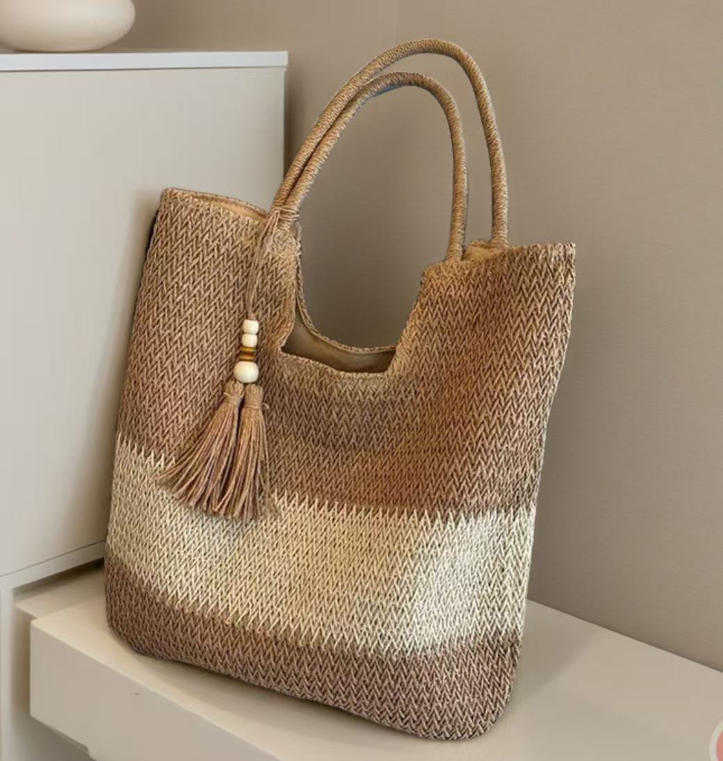 Macrame Crossbody Bag with Tassel Details Kalsten