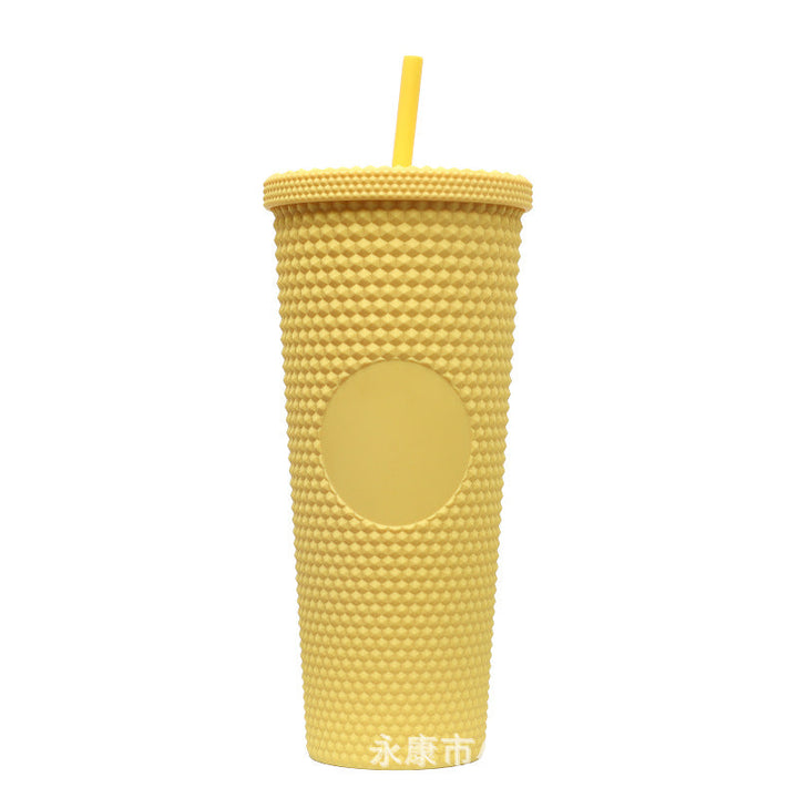 Ladies High-Quality Glitter Drinking Cup with Leak-Proof Lid and Integrated Straw Kalsten
