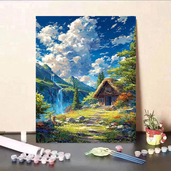 Scenic Waterfall Canvas Art Print Kalsten