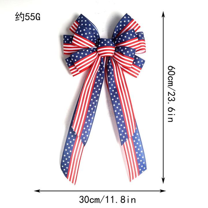 Unisex decorative bow made of ribbon with long ribbons for door and wall Kalsten