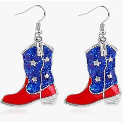 Ladies playful star earrings with crystal embellishment and hook closure Kalsten