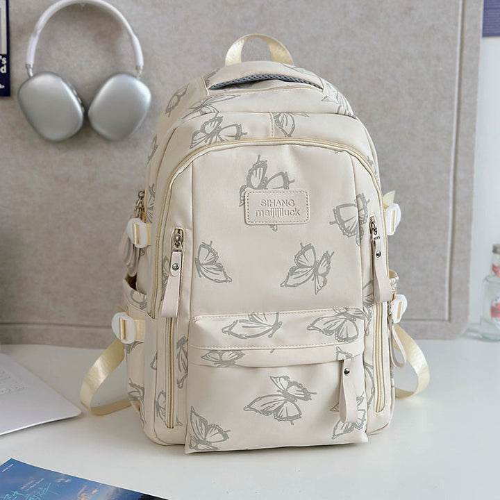 Elegant Floral Patterned School Backpack