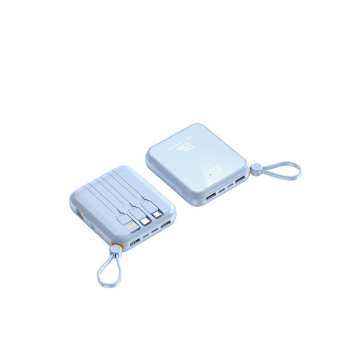 Portable power bank with integrated charging cable and LED display Kalsten