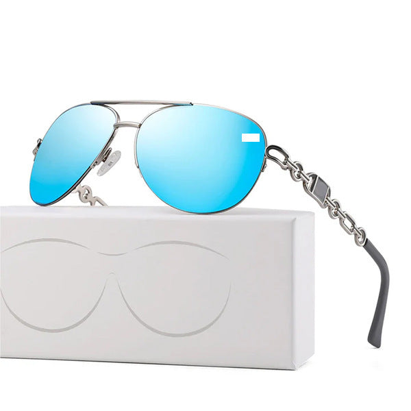 Women Aviator Sunglasses with Fashionable Chain Detail Kalsten