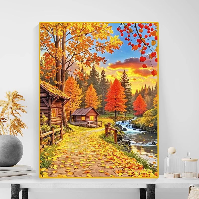 Autumn Landscape Canvas Art Print Kalsten
