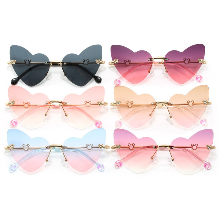 Women's Heart-Shaped Sunglasses with Embellished Frame Kalsten