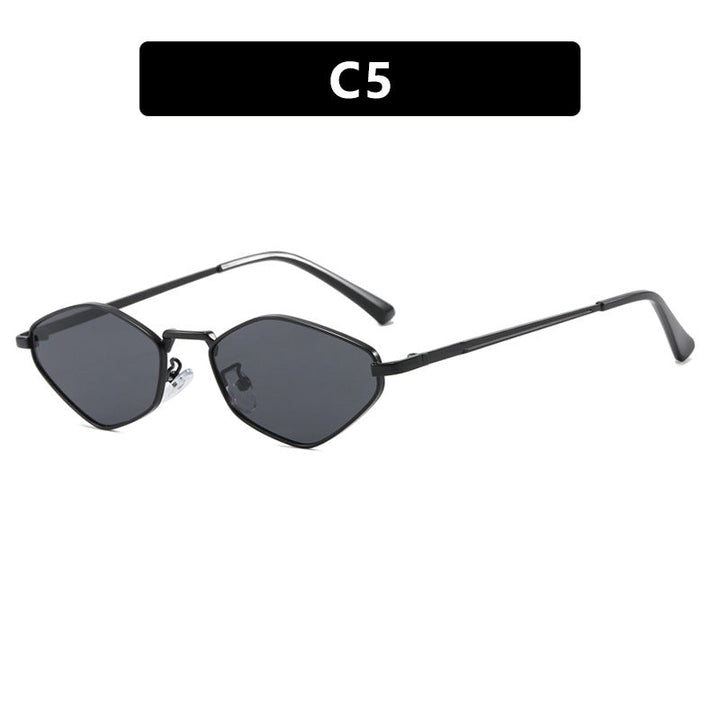 Women's geometric sunglasses with fine metal frame and UV protection Kalsten