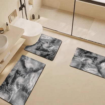 Luxury Marble-Pattern Bathroom Mat Set Acalora