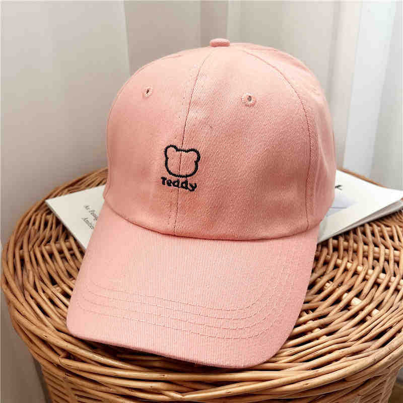 Women's Playful Teddy Bear Embroidered Baseball Cap Kalsten
