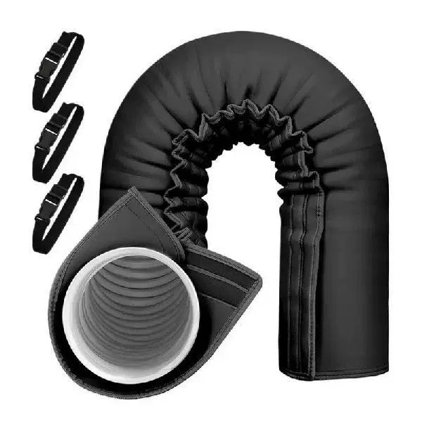 Unisex One Size thermal insulating exhaust pipe sleeve with elastic cuff and adjustable straps for portable air conditioners and dryers Kalsten