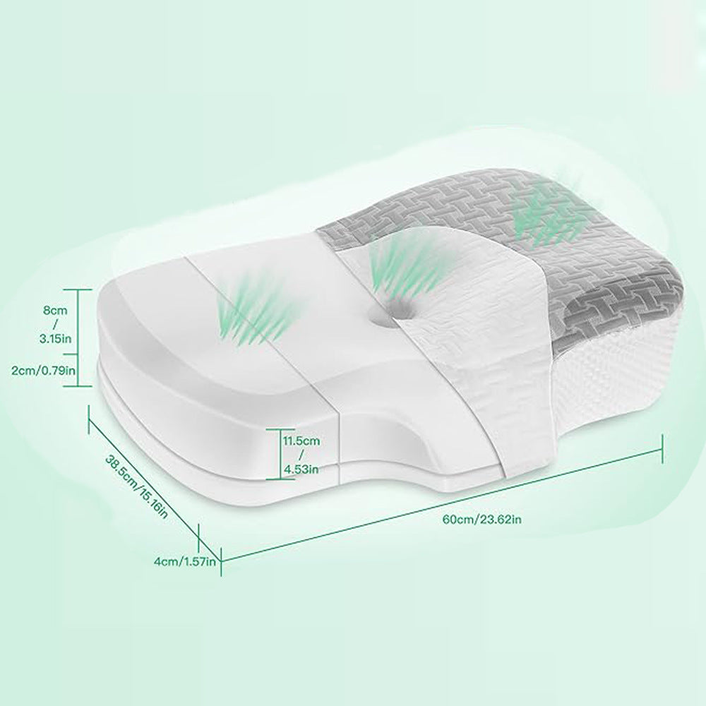 Ergonomic sleeping pillow with cooling gel filling Kalsten