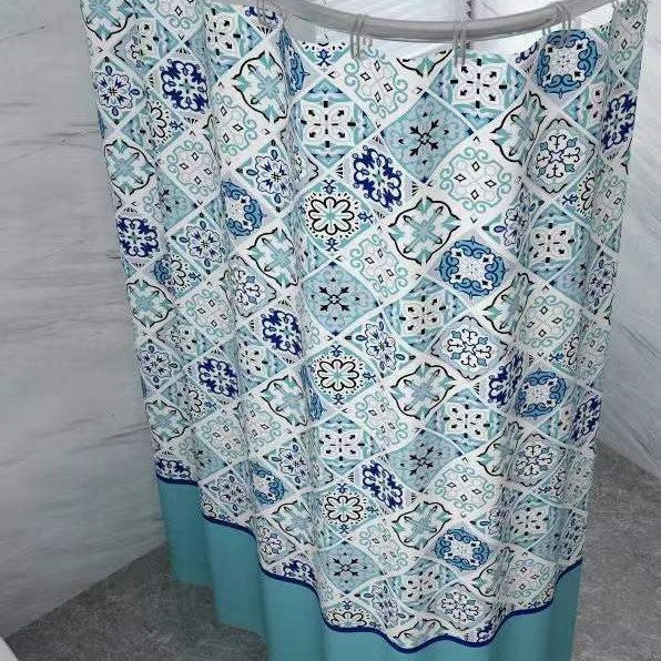 Mosaic-Patterned Shower Curtain Kalsten