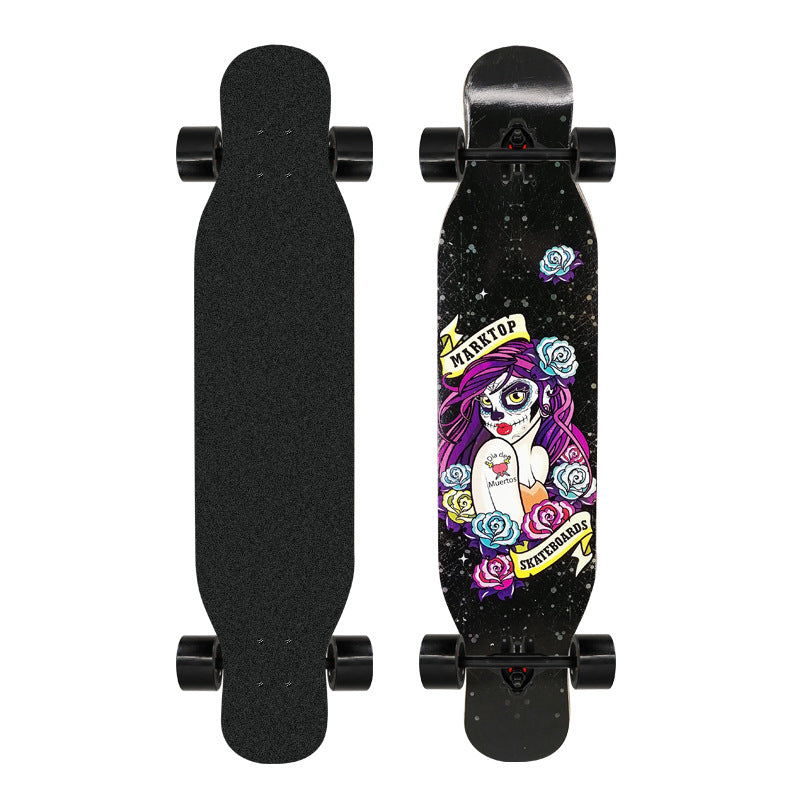 Artistic Lion-Emblazoned Longboard Kalsten