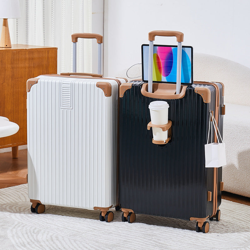 Unisex Textured Multi-Functional Hard-Shell Luggage Kalsten