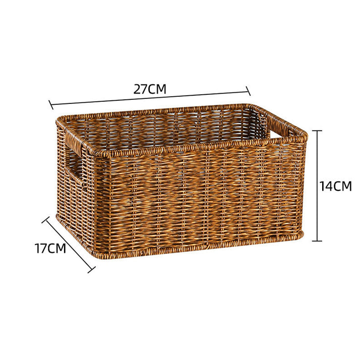 Handcrafted Rectangular Wicker Storage Bin Kalsten