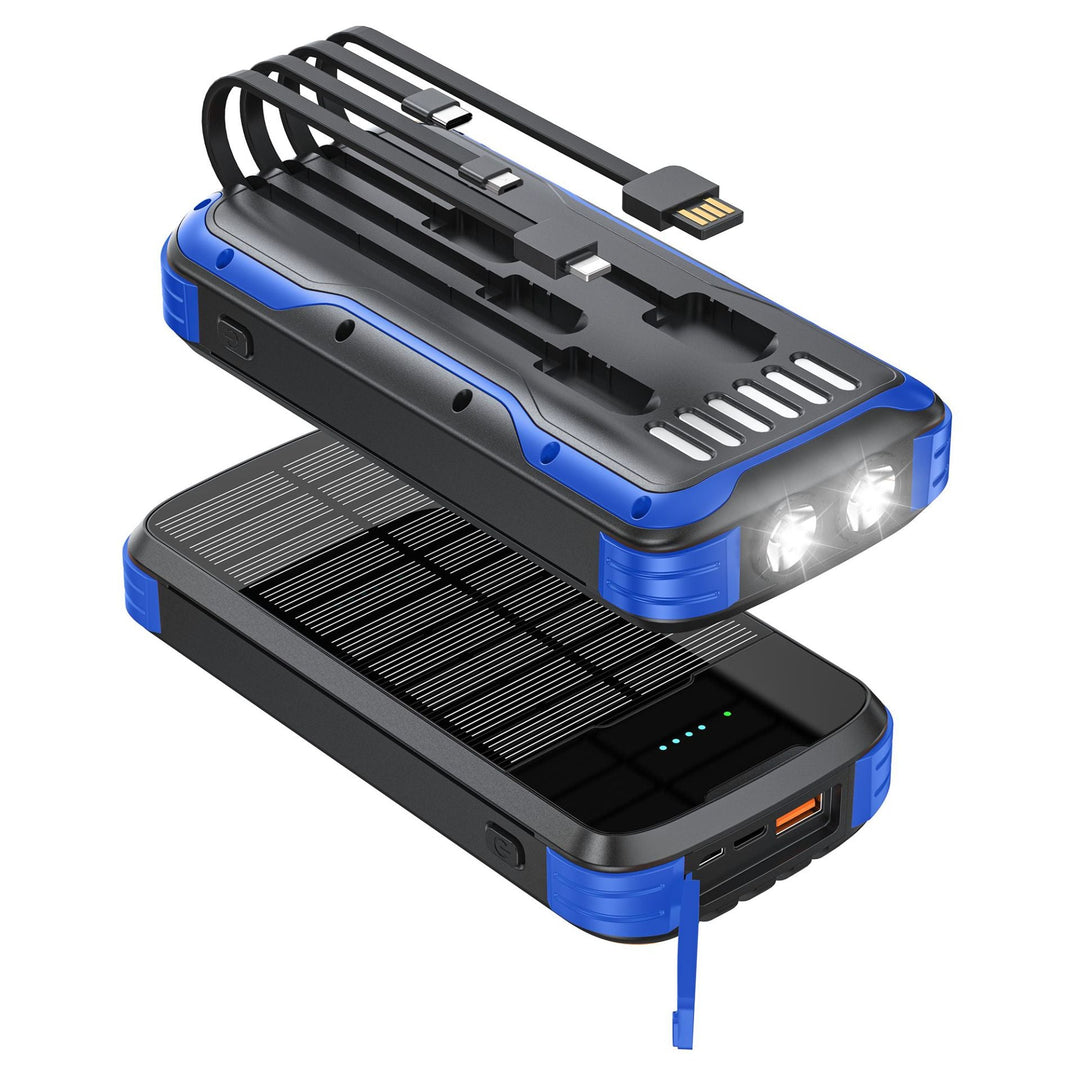 Solar Powerbank with Integrated LED Light and Multiple Charging Ports Kalsten