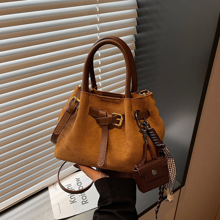 Elegant Suede Handheld Bag Kalsten