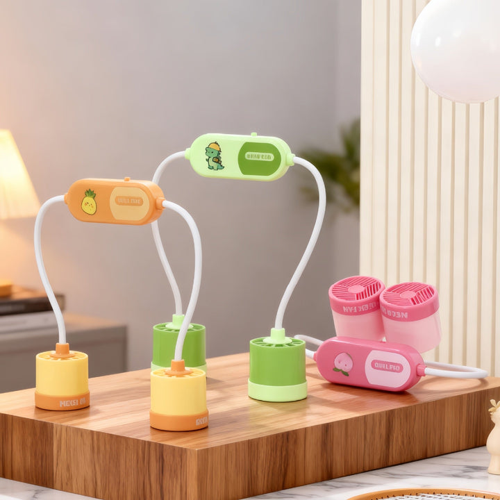 Women Portable Neck Fan with Flexible Design and USB Connection Kalsten