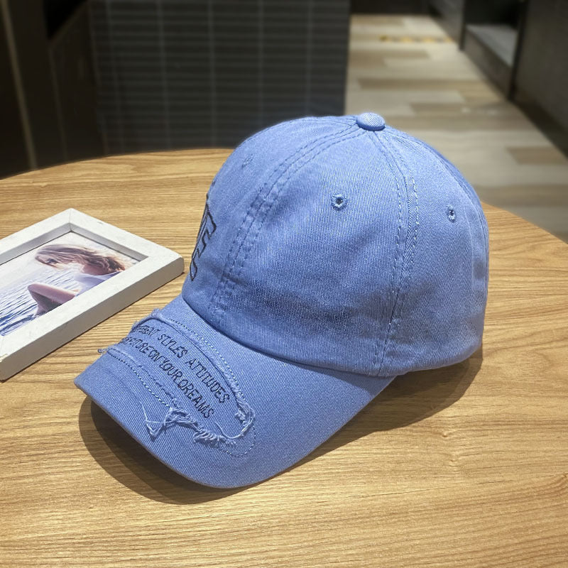 Women's Distressed Casual Denim Cap Kalsten