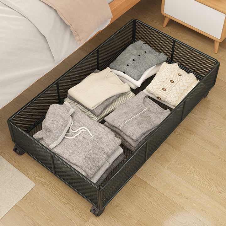 Rolling Under-Bed Storage Basket with Mesh Design Kalsten