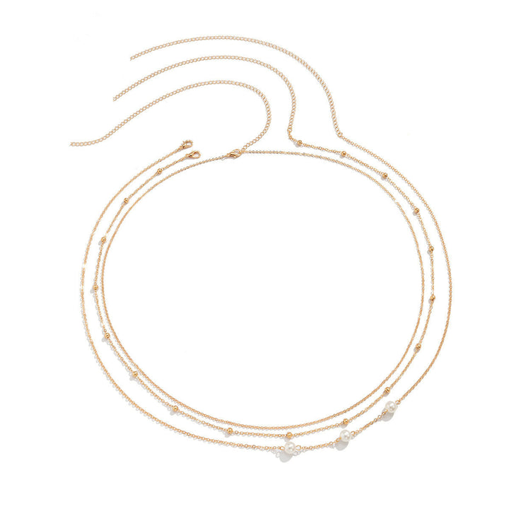 Layered Pearl Beaded Necklace Kalsten