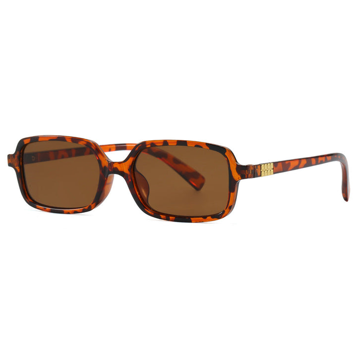 Women's fashionable square glasses with elegant plastic frame and gold accents Kalsten
