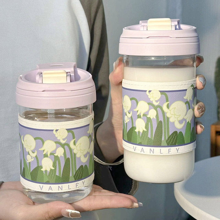 Ladies Insulated Drinking Cup with Elegant Floral Pattern Kalsten