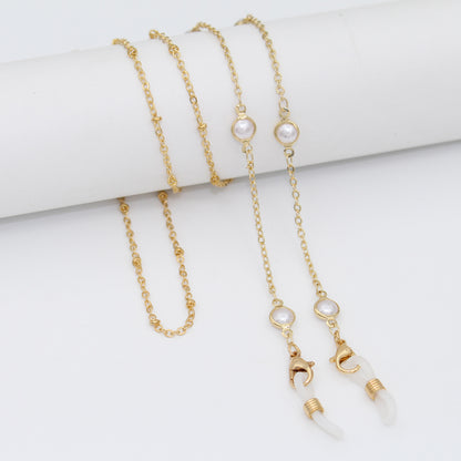 Luxe Crystal-Embellished Eyewear Chain Acalora