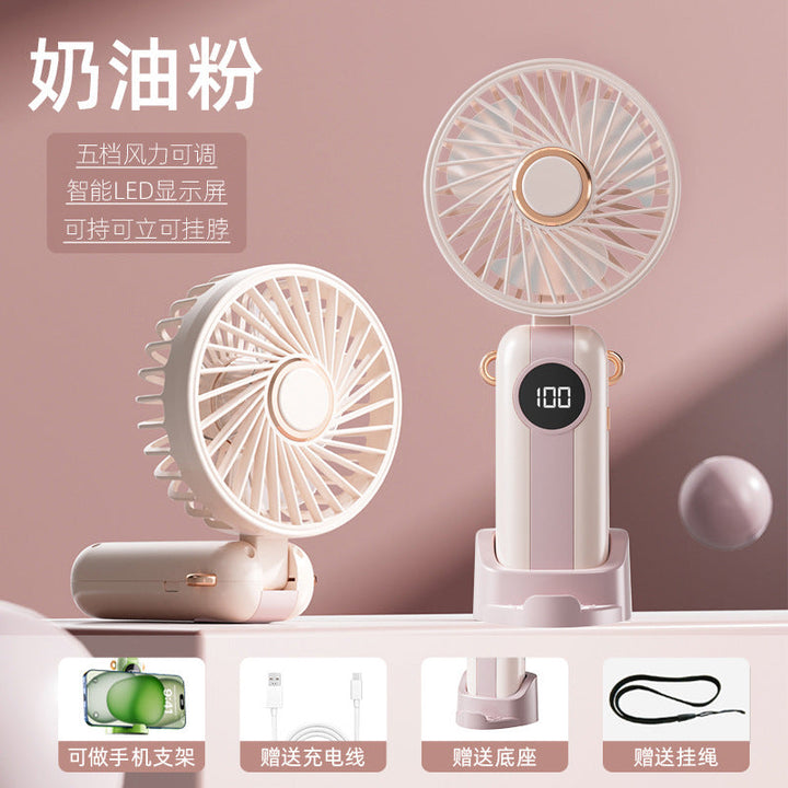Unisex Portable Fan with Smart LED Display and Variable Speed Control Kalsten