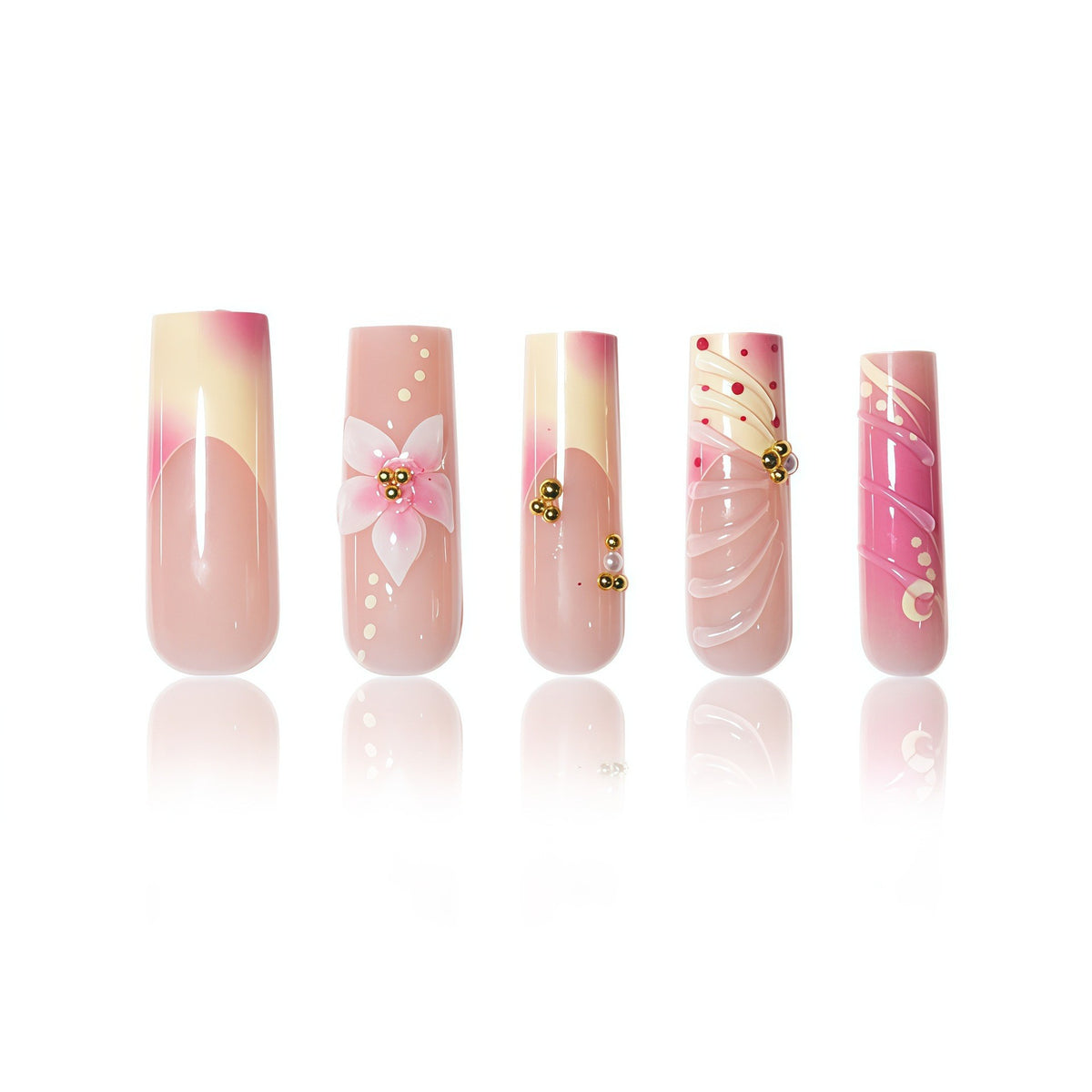 Floral Artisan Press-On Nail Set Acalora
