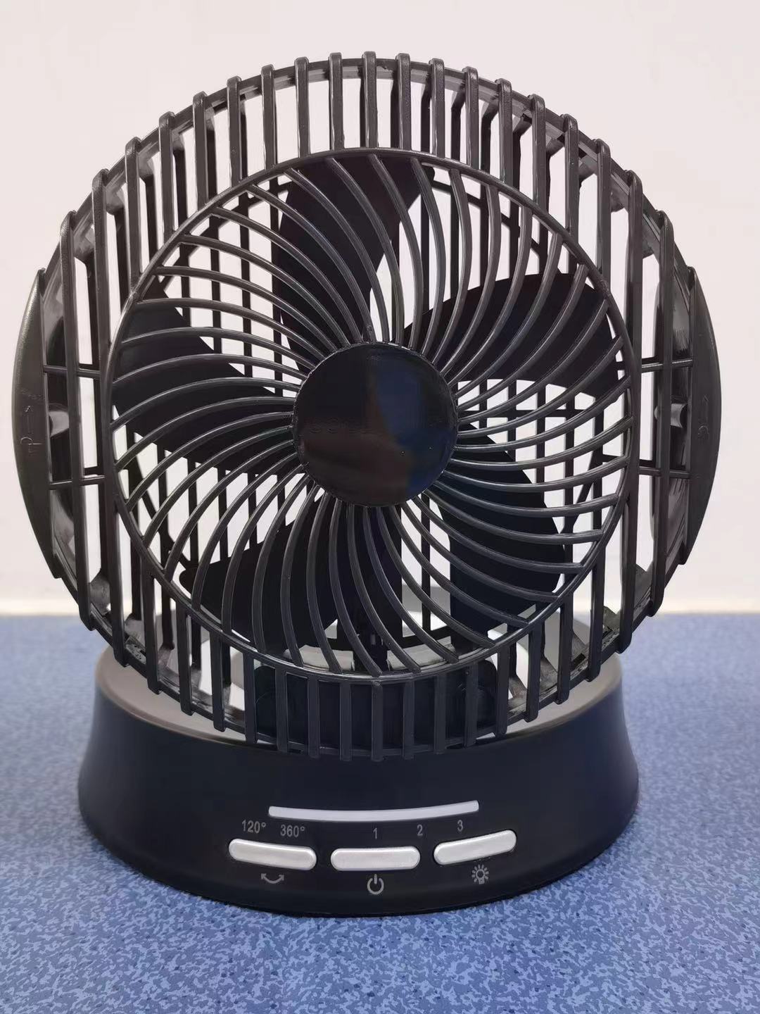 Unisex nan portable oscillating USB desk fan with adjustable tilt three speed silent motor and LED nightlight Kalsten