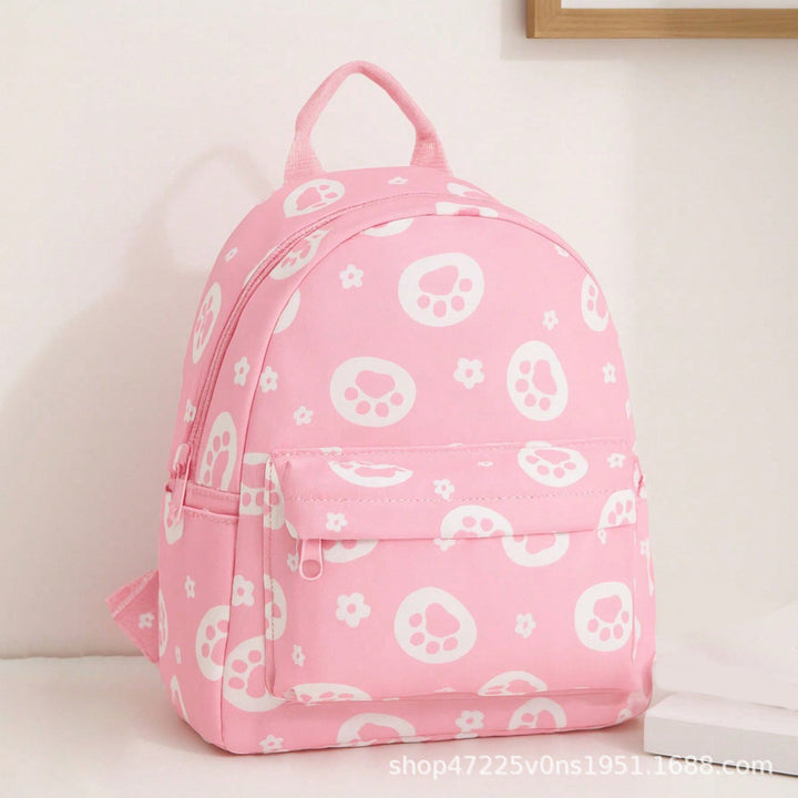 Cute Backpack with Paw Print Design Kalsten