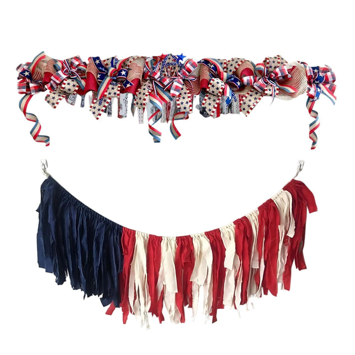 Unisex nan fabric tassel garland banner with mixed-length chiffon strips and durable hanging cord Kalsten