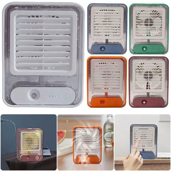 Unisex One Size Compact USB Microclimate Cooler and Whisper-Quiet Table Fan with Transparent Water Tank and Adjustable Louver Kalsten